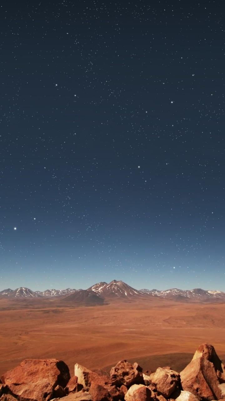 720x1280 Desert Night Stars & Stones Galaxy s3 wallpaper