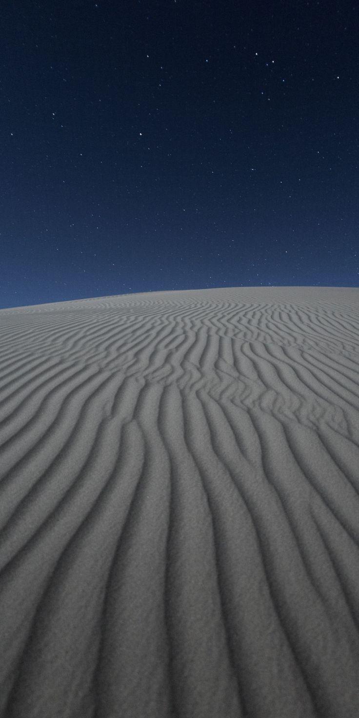736x1472 Desert, blue sky, sand, white landscape