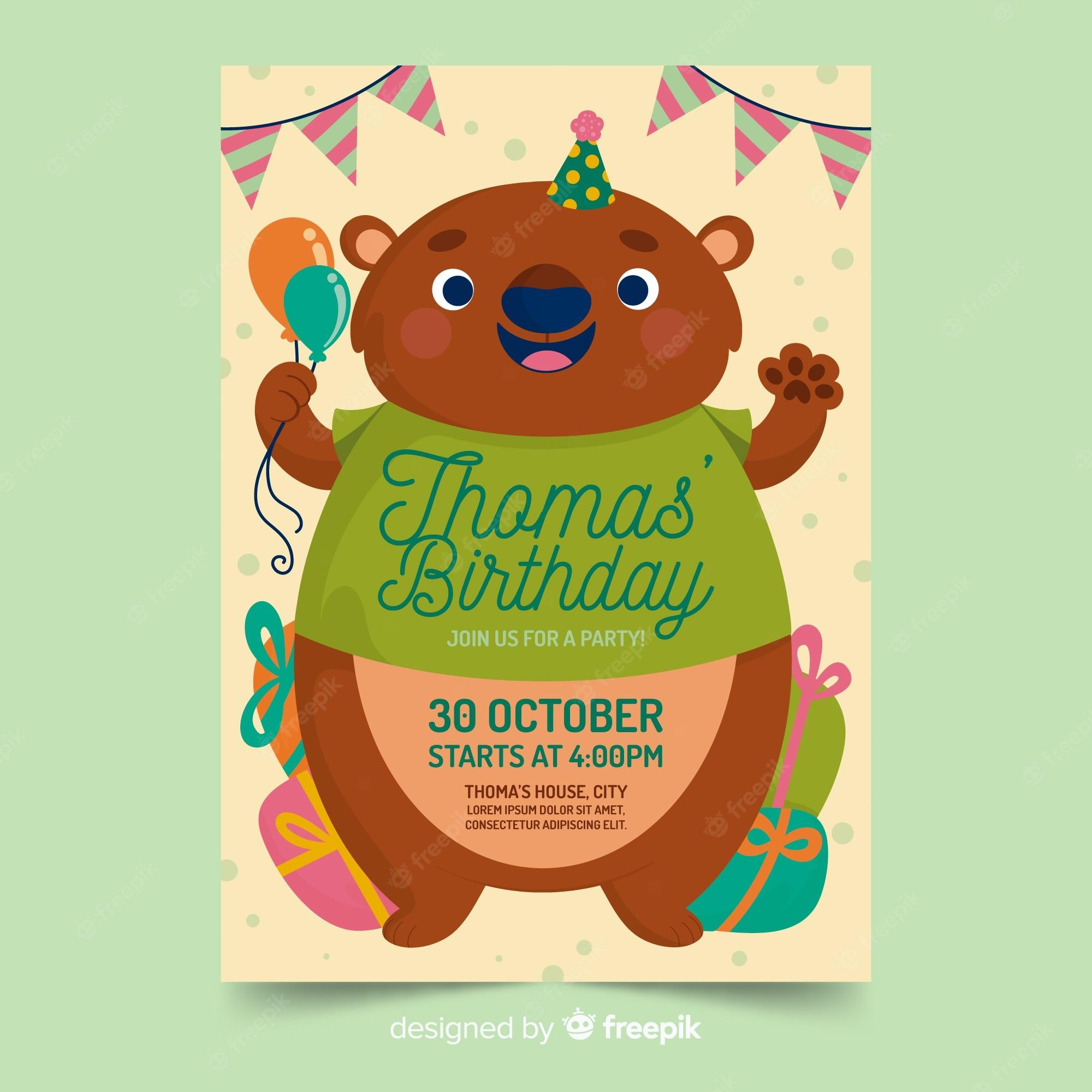 2000x2000 Birthday bear Image. Free Vectors, & PSD