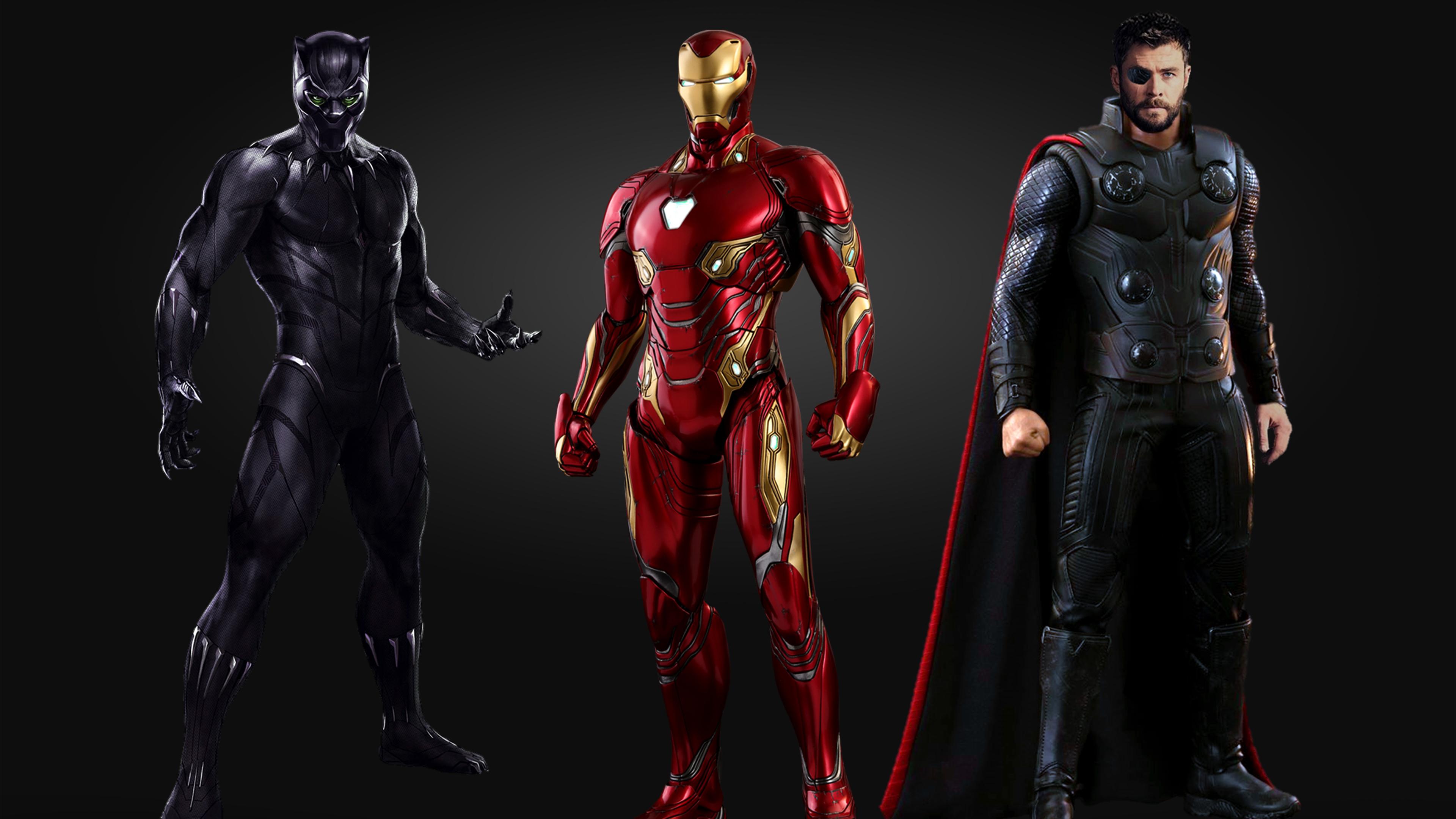 3840x2160 Wallpaper 4k Black Panther Iron Man Thor 4k Wallpaper