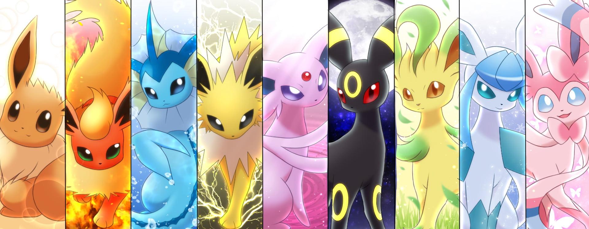 1920x748 Wallpaper Pokemon Character Collage, Pokémon, Eevee Pokémon • Wallpaper For You