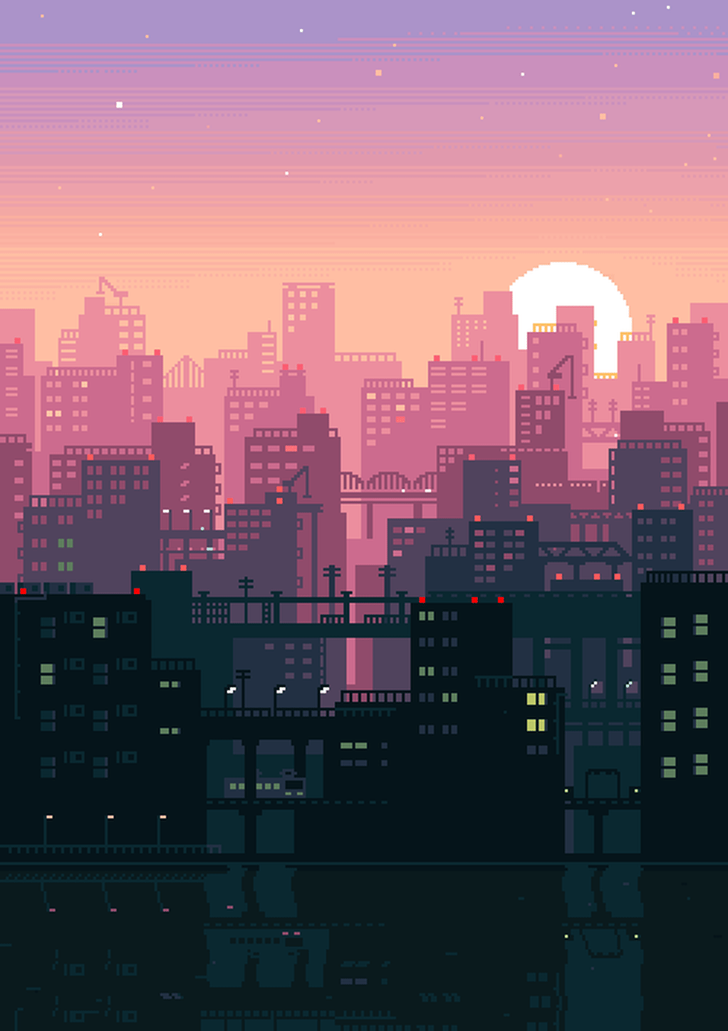 1022x1447 These 8 Bit GIFs Perfectly Capture The Subtle Movements In Everyday Life. Pixel Art Landscape, Pixel Art Background, Sunset Gif