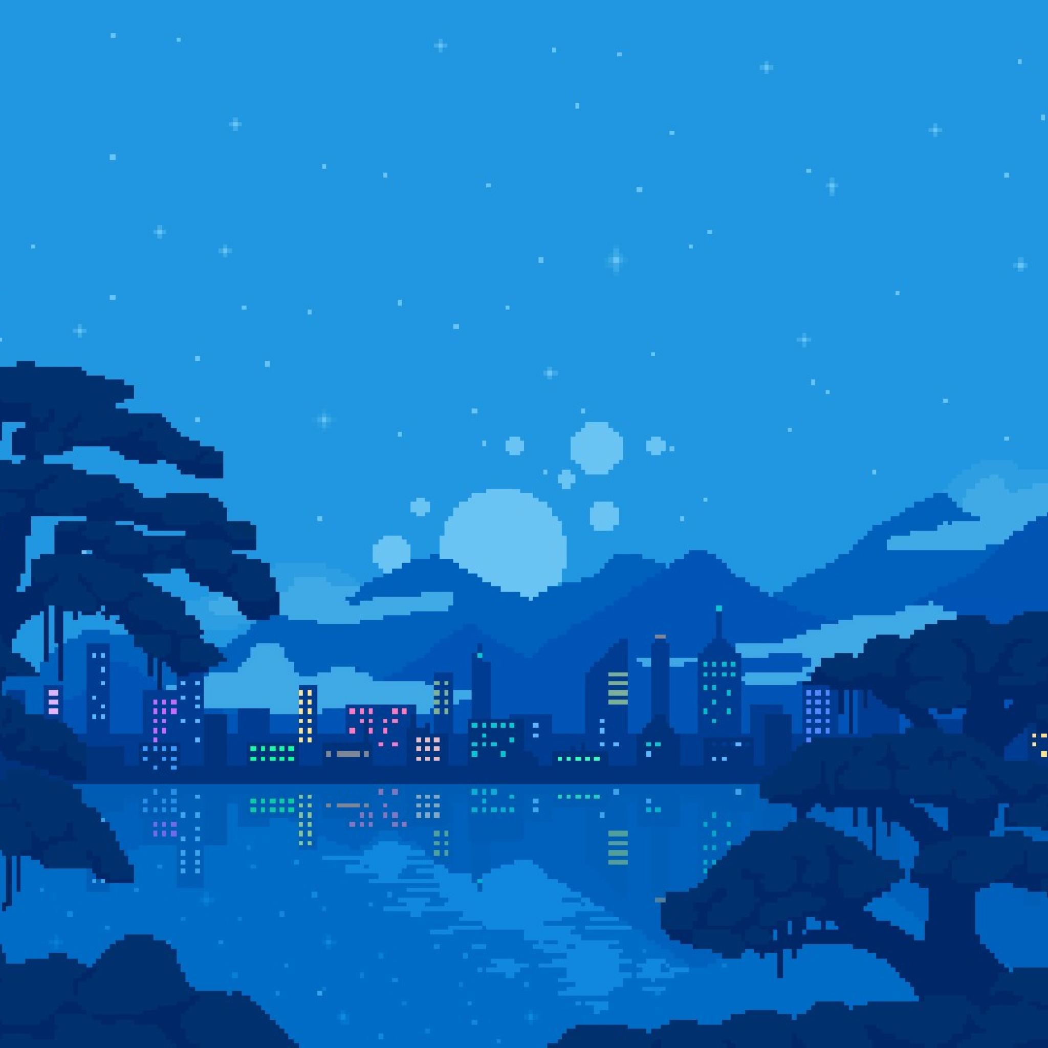 2048x2048 Town 8 Bit iPad Air Wallpaper, HD Artist 4K Wallpaper, Image, Photo and Background