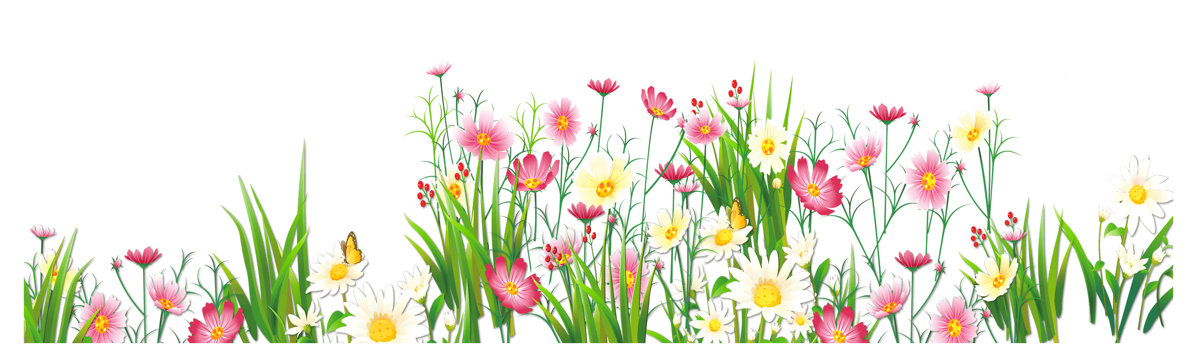 2419x721 Free Flower Grass Clipart, Download Free Flower Grass Clipart png image, Free ClipArts on Clipart Library