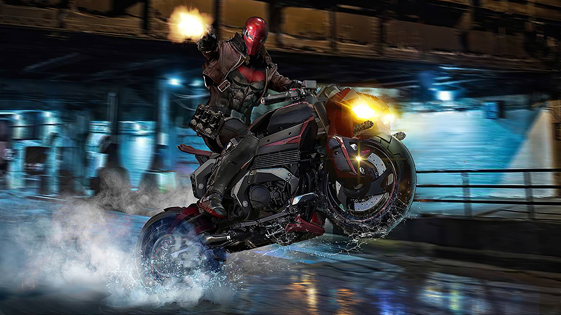 1920x1080 Red Hood On Bike 1080P Laptop Full HD Wallpaper, HD Superheroes 4K Wallpaper, Image, Photo and Background