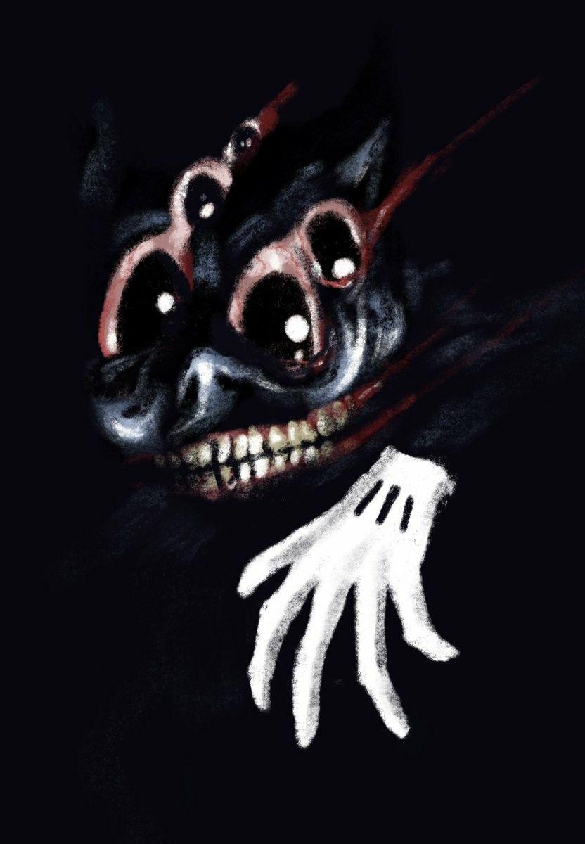 832x1200 Cartoon Cat Scary Wallpaper