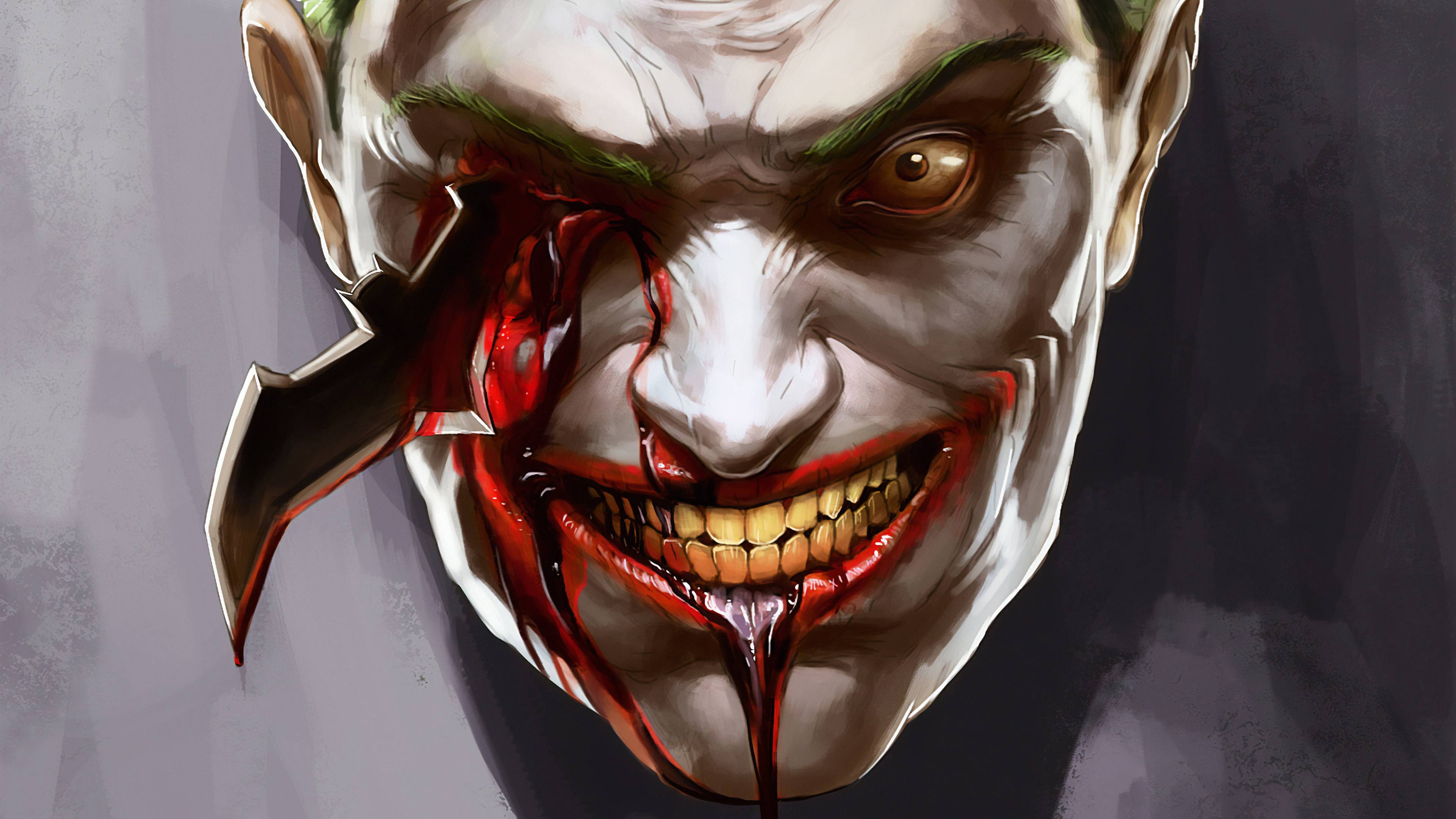3840x2160 Joker Eye Destroyed With Batrage, HD Superheroes, 4k Wallpaper, Image, Background, Photo and Picture