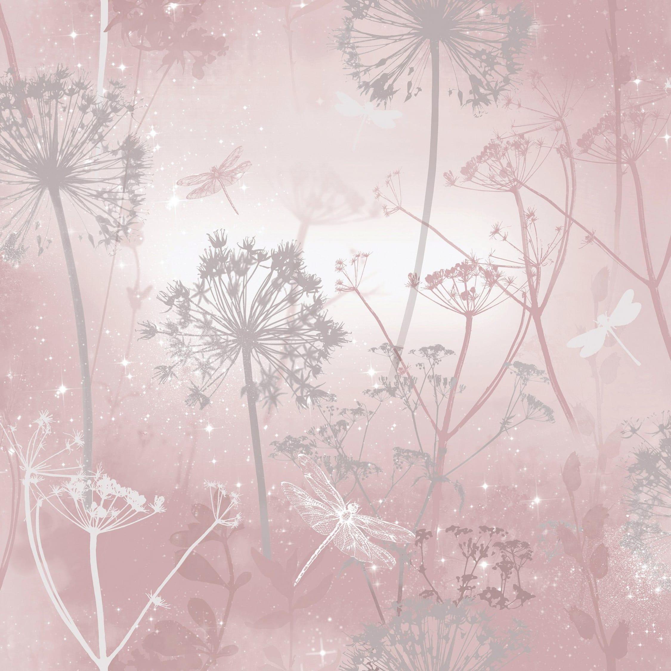 2250x2250 Arthouse Damselfly Blush Wallpaper 10.05m x 53cm. Wickes.co.uk