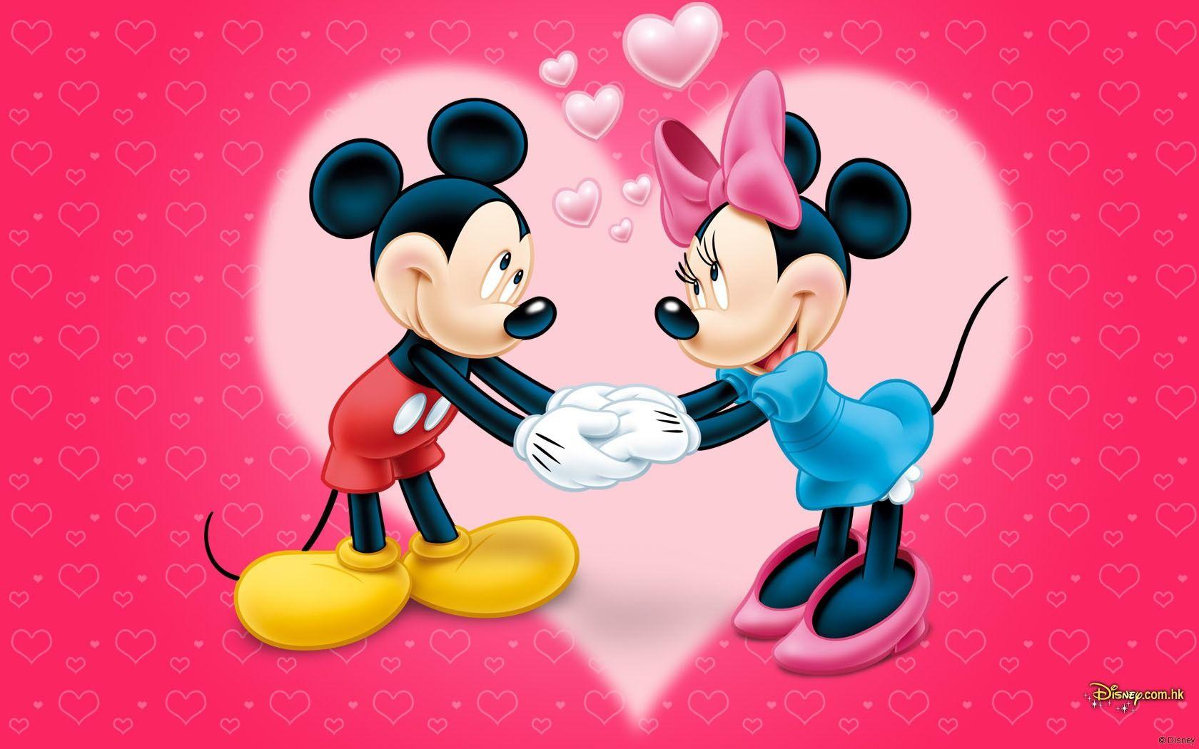 Hình nền HD 1680x1050 Mickey Minnie