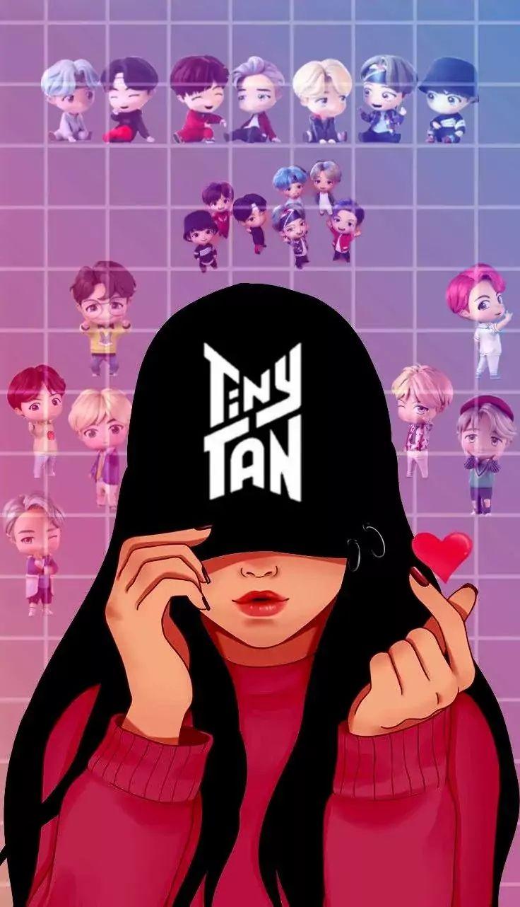 736x1282 Background BTS For Girls Wallpaper Discover more Boy Band, BTS For Girls, Professional, Singer, South Korean wall. Bts army fangirl anime, Bts wallpaper, Bts girl