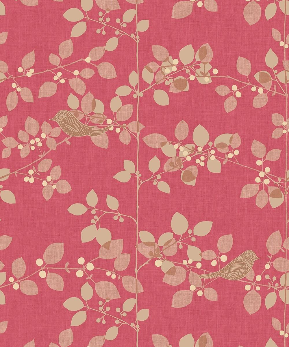 1000x1200 Rasch Tree Blossom Floral Wallpaper Blue Red Teal White Metallic Birds Branch