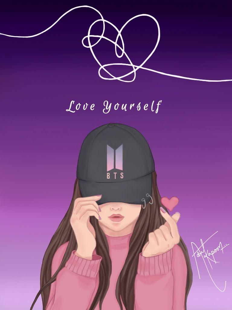 768x1024 Love Yourself. Bts drawings, Army wallpaper, iPhone wallpaper bts