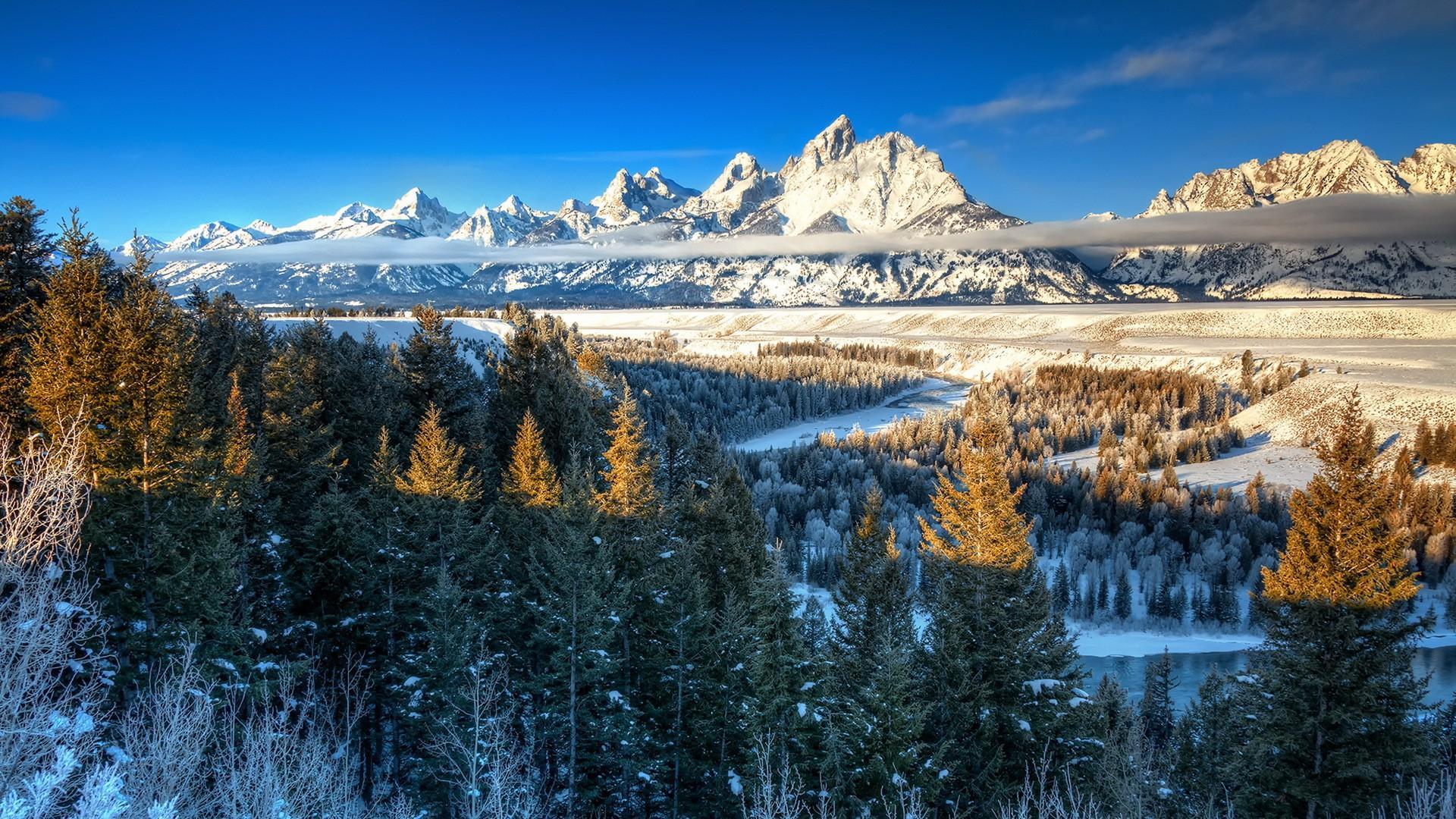 1920x1080 4K, USA, landscape, trees, volcano, nature, mountains, Yellowstone National Park, hill Gallery HD Wallpaper
