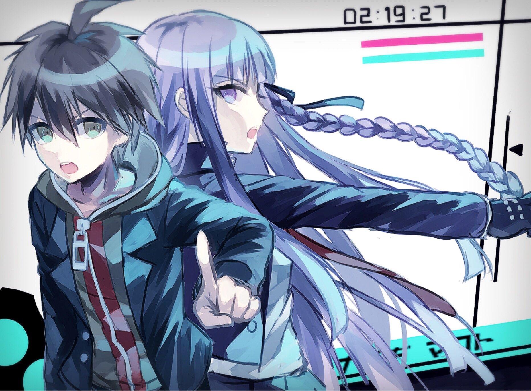 1864x1375 Download 720x1280 Danganronpa, Naegi Makoto, Kirigiri Kyouko, Anime Games, Couple, Cute Wallpaper for Galaxy S Galaxy Note II, Galaxy Nexus, Alcatel One Touch Idol Ultra