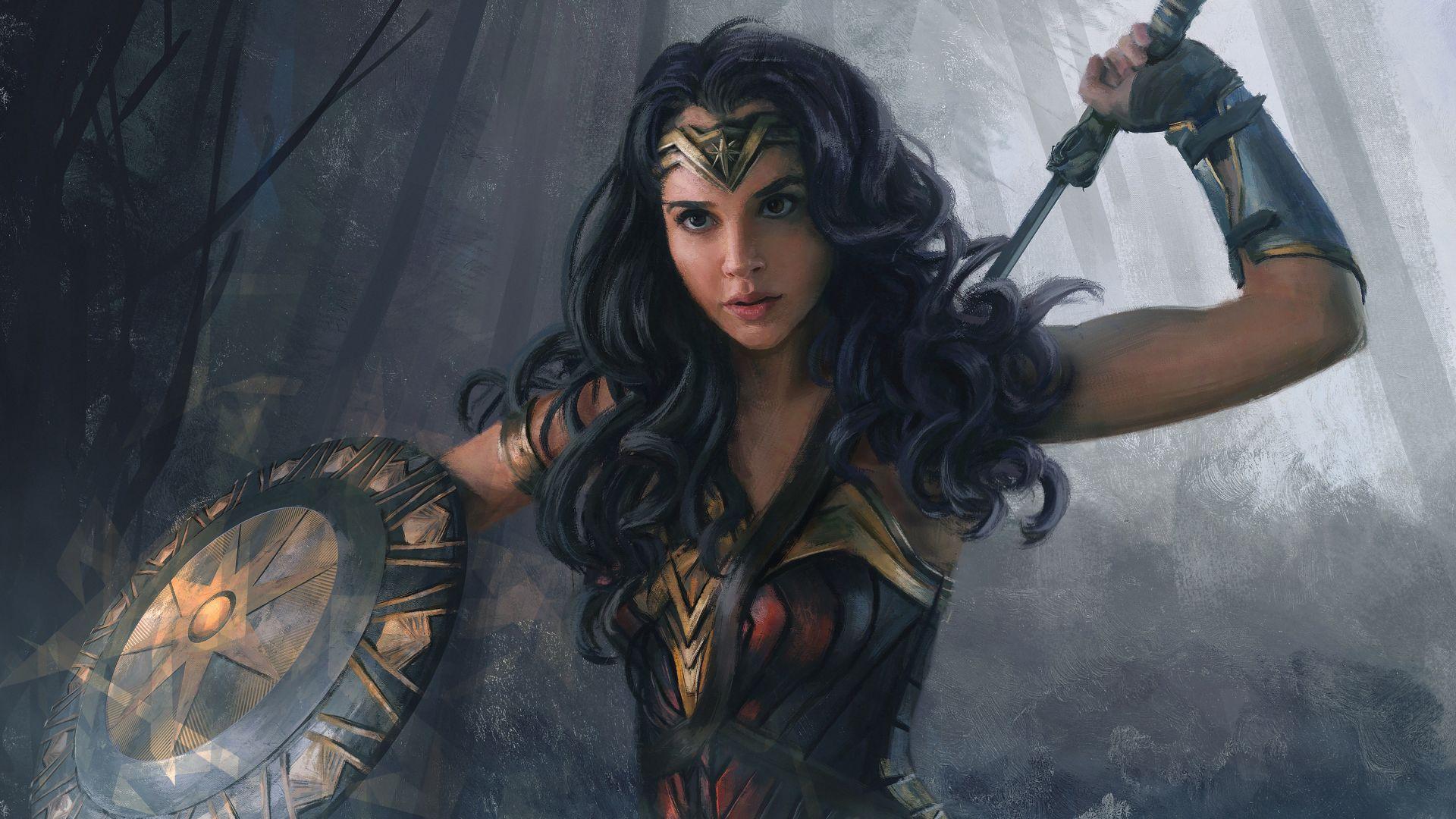 1920x1080 Desktop Wallpaper Fan Art, Dc Comics, Superhero, Wonder Woman, HD Image, Picture, Background, Ce8ef7