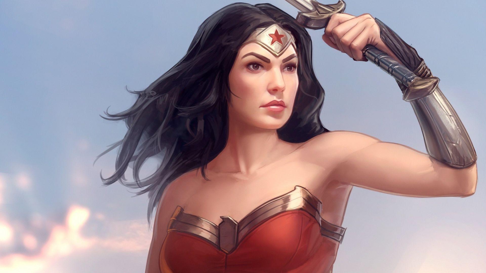 1920x1080 Desktop Wallpaper Warrior, Wonder Woman, Fan Art, HD Image, Picture, Background, A5b268