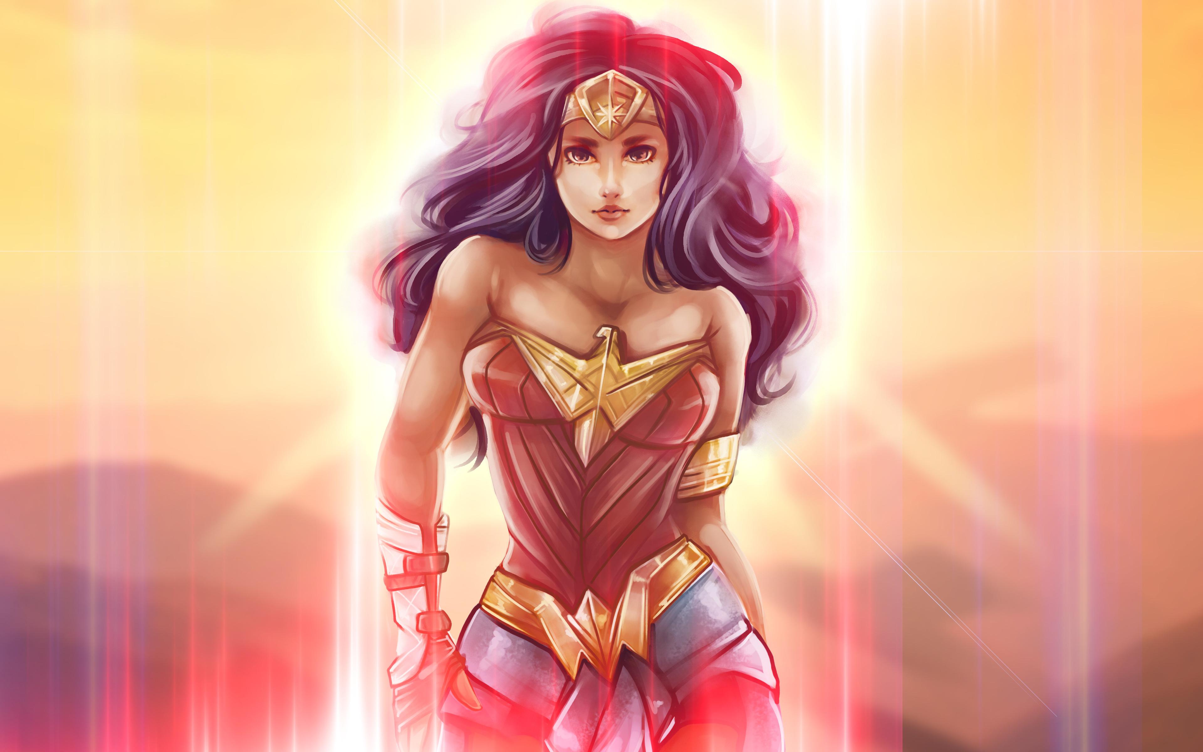 3840x2400 Download wallpaper 4k, Wonder Woman, fan art, 2017 movie, superheroes for desktop with resolution 3840x2400. High Quality HD picture wallpaper