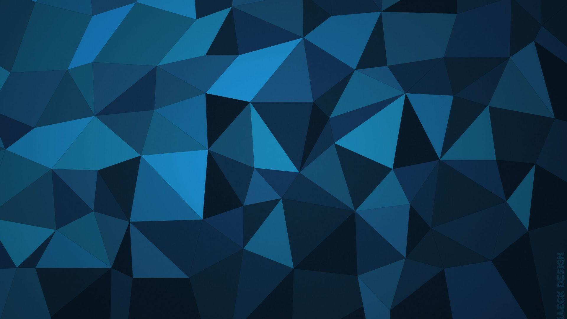 1920x1080 Low Poly Blue 1080P Laptop Full HD Wallpaper, HD Abstract 4K Wallpaper, Image, Photo and Background