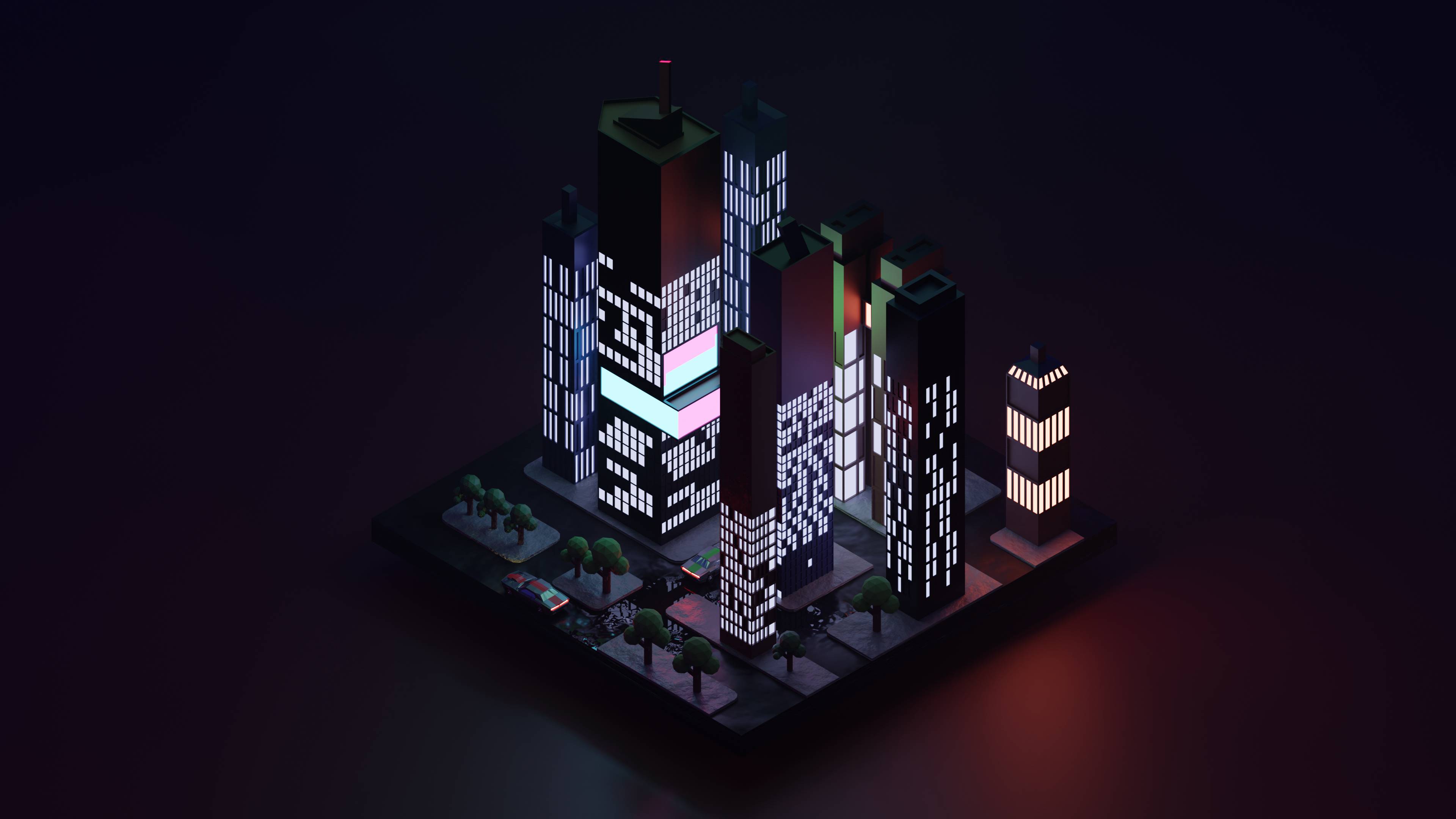 3840x2160 Low Poly City Block 360x48020 Resolution Wallpaper, HD Artist 4K Wallpaper, Image, Photo and Background
