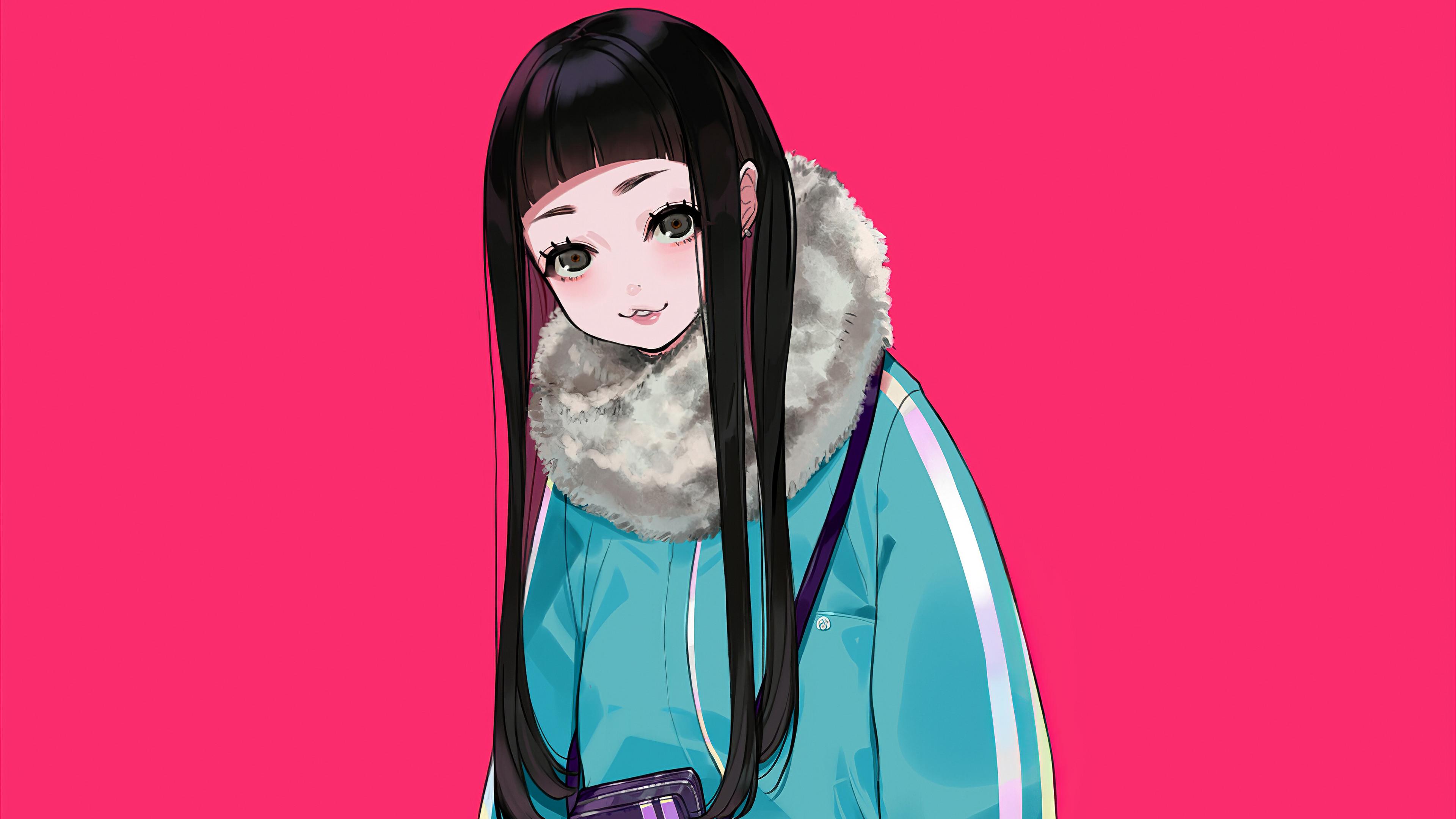 3840x2160 Anime Girl Winter Minimal 4k, HD Anime, 4k Wallpaper, Image, Background, Photo and Picture