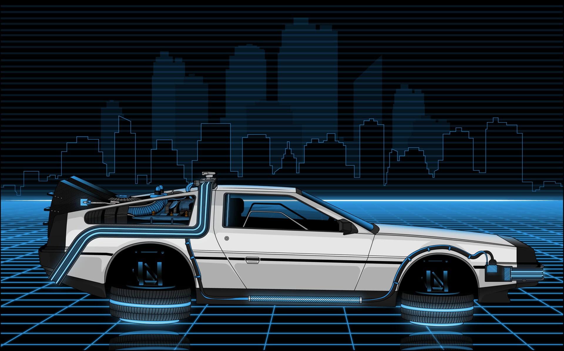 1920x1197 Wallpaper Time Machine, Digital Art