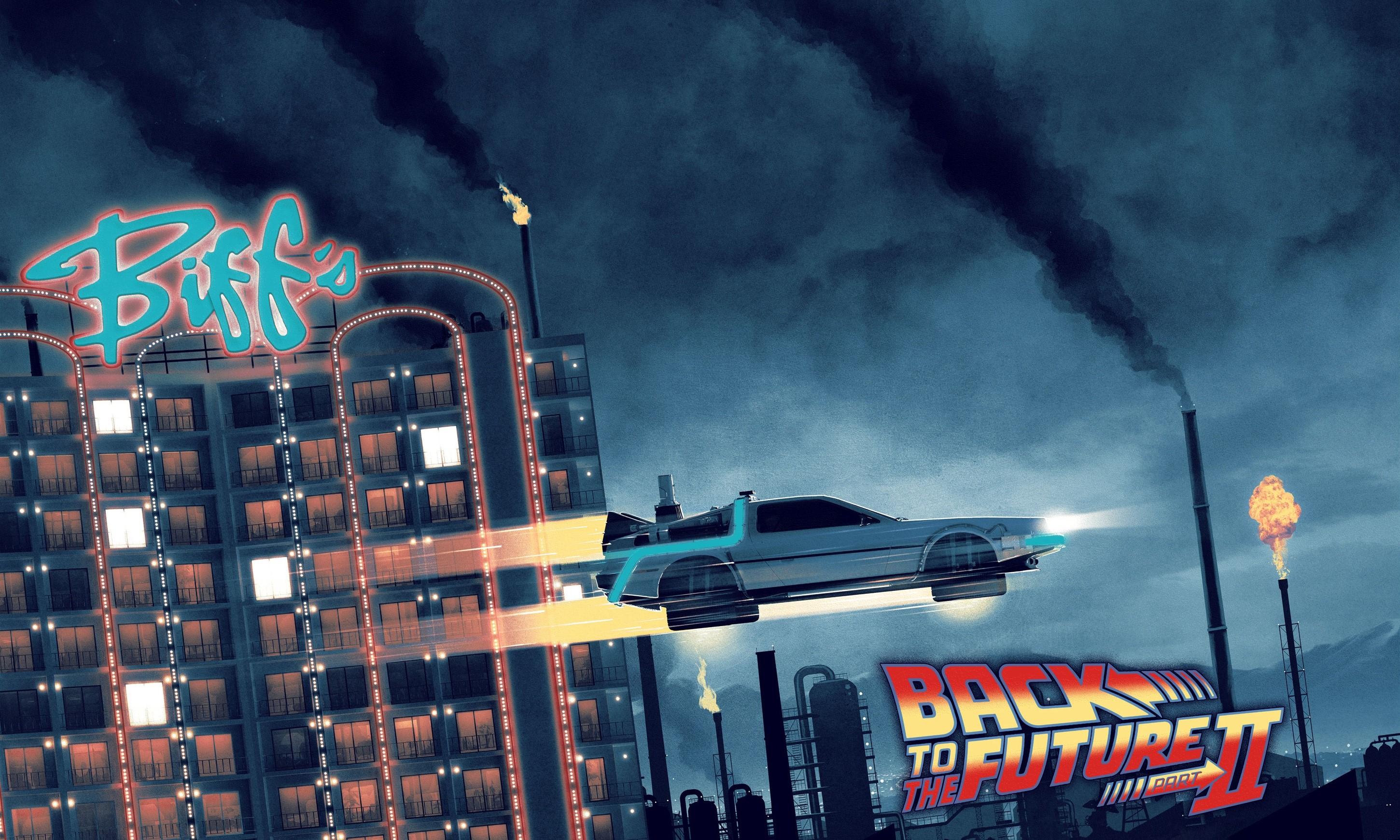 2900x1740 Wallpaper / 1989 (Year), movies, Time Machine, car, vehicle, Back to the Future II (Movies), artwork free download