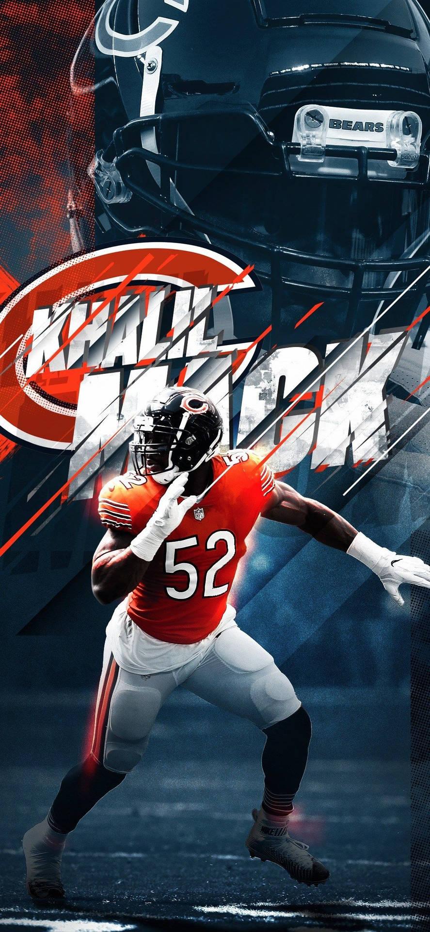887x1920 Download Khalil Mack Chicago Bears Mobile Wallpaper
