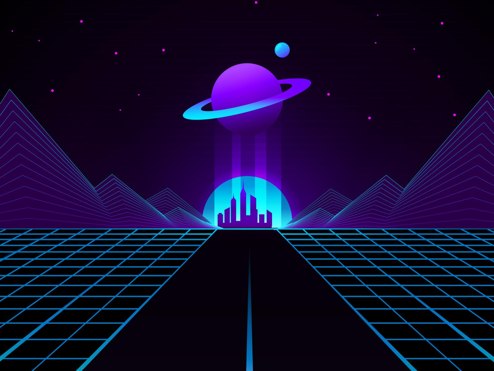 1600x1200 Synthwave Planet Retro Wave 1600x1200 Resolution Wallpaper, HD Artist 4K Wallpaper, Image, Photo and Background