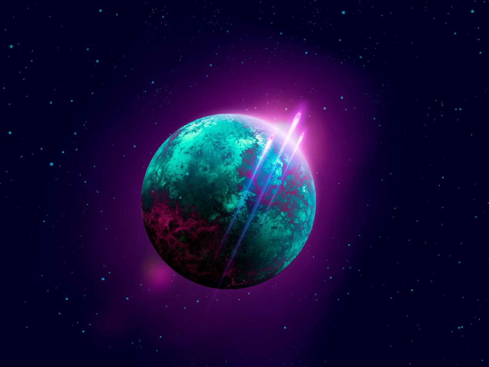 1600x1200 Space Retro Wave Planet 1600x1200 Resolution Wallpaper, HD Space 4K Wallpaper, Image, Photo And Background