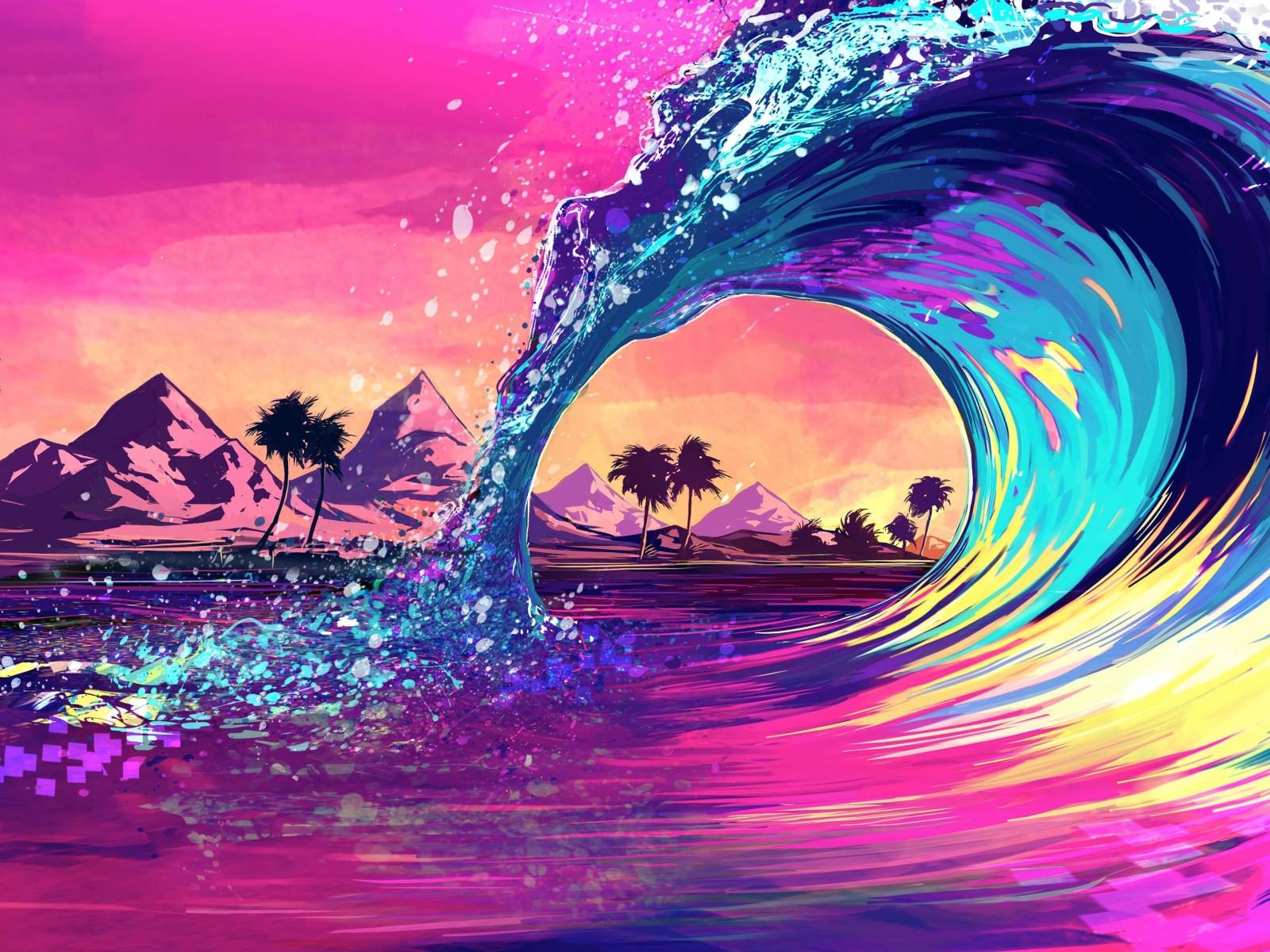 1600x1200 Retro Wave Ocean 1600x1200 Resolution Wallpaper, HD Artist 4K Wallpaper, Image, Photo and Background
