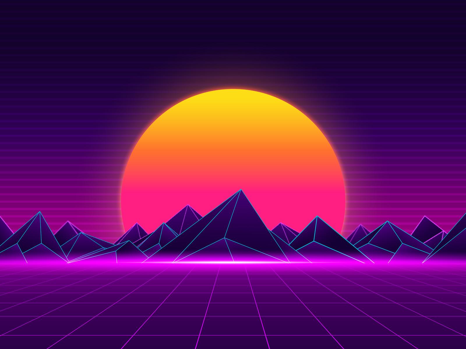 1600x1200 Retro Sunset 8k 1600x1200 Resolution HD 4k Wallpaper, Image, Background, Photo and Picture