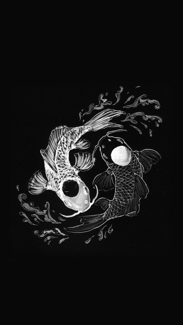 736x1309 Yin Yang Koi Fish