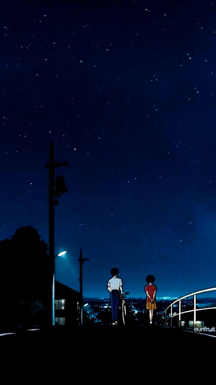 720x1280 Late Night Anime Aesthetic Wallpaper