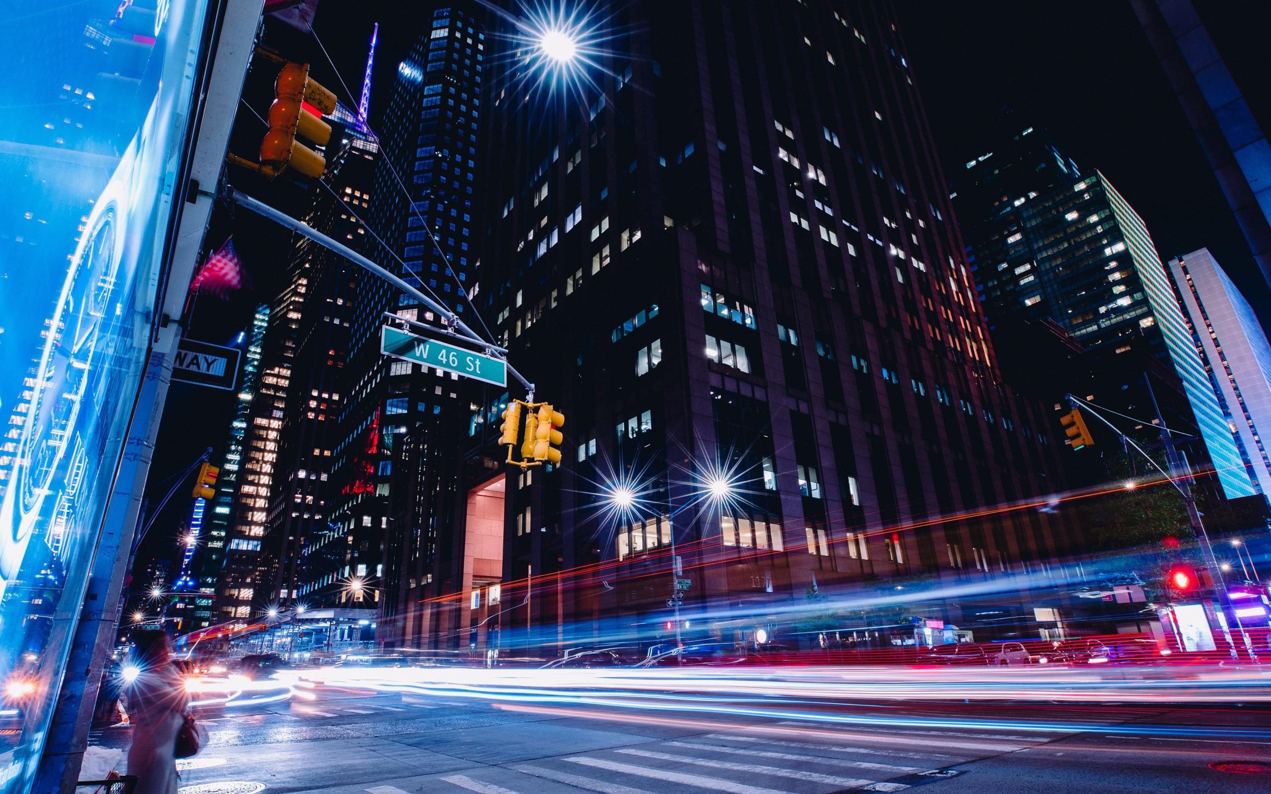 2560x1600 Wallpaper 4k City Urban Modern Night Architecture Long Exposure 4k Wallpaper