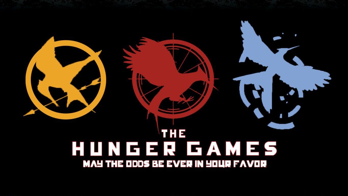 1366x768 The Hunger Games Logos desktop PC and Mac wallpaper