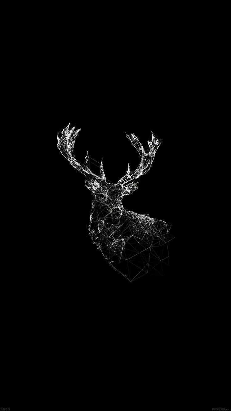 750x1334 Venado #Animals #Minimalista #Apple #iPhone #Fondos