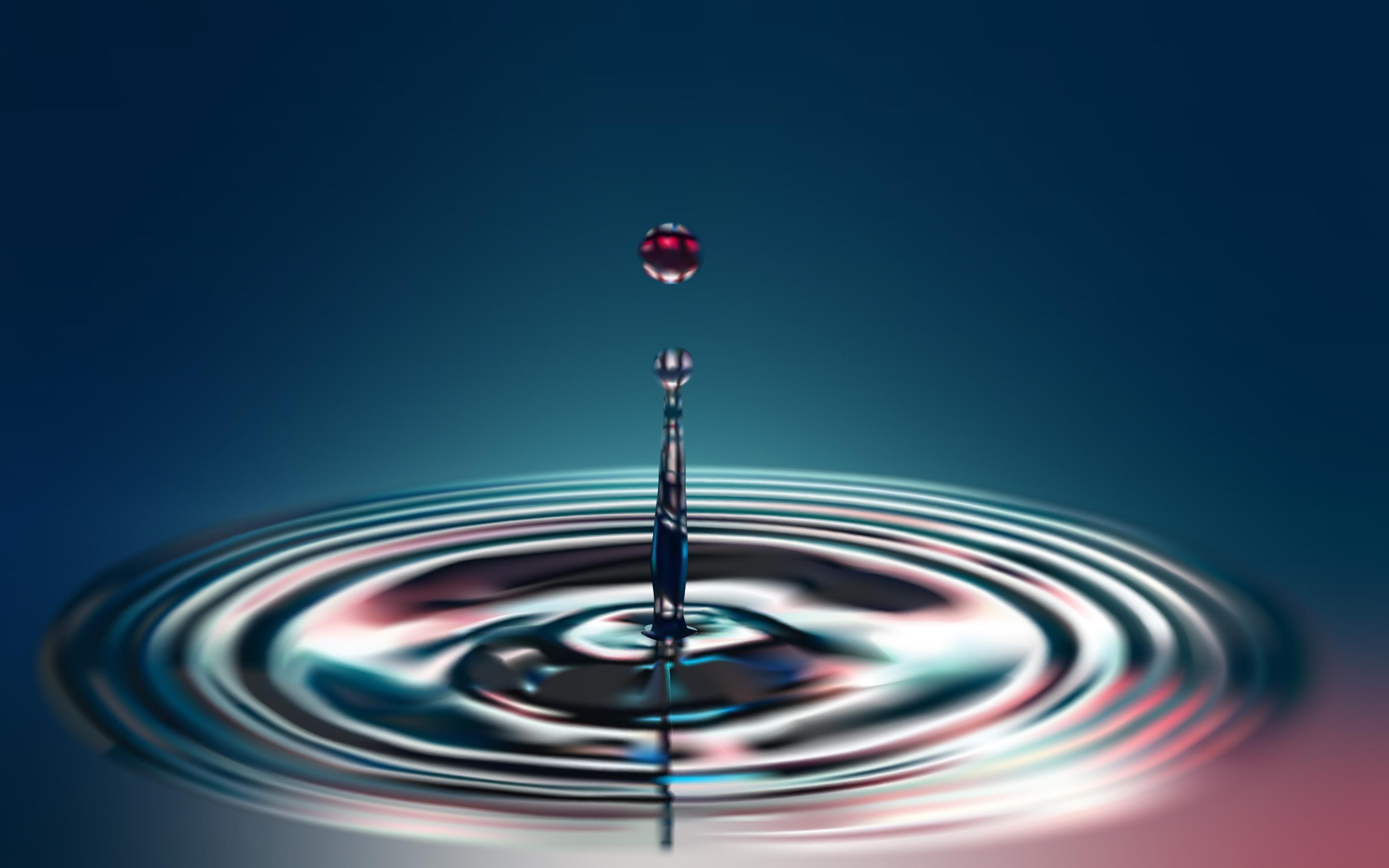 2880x1800 Artistic Water Drop HD Wallpaper and Background