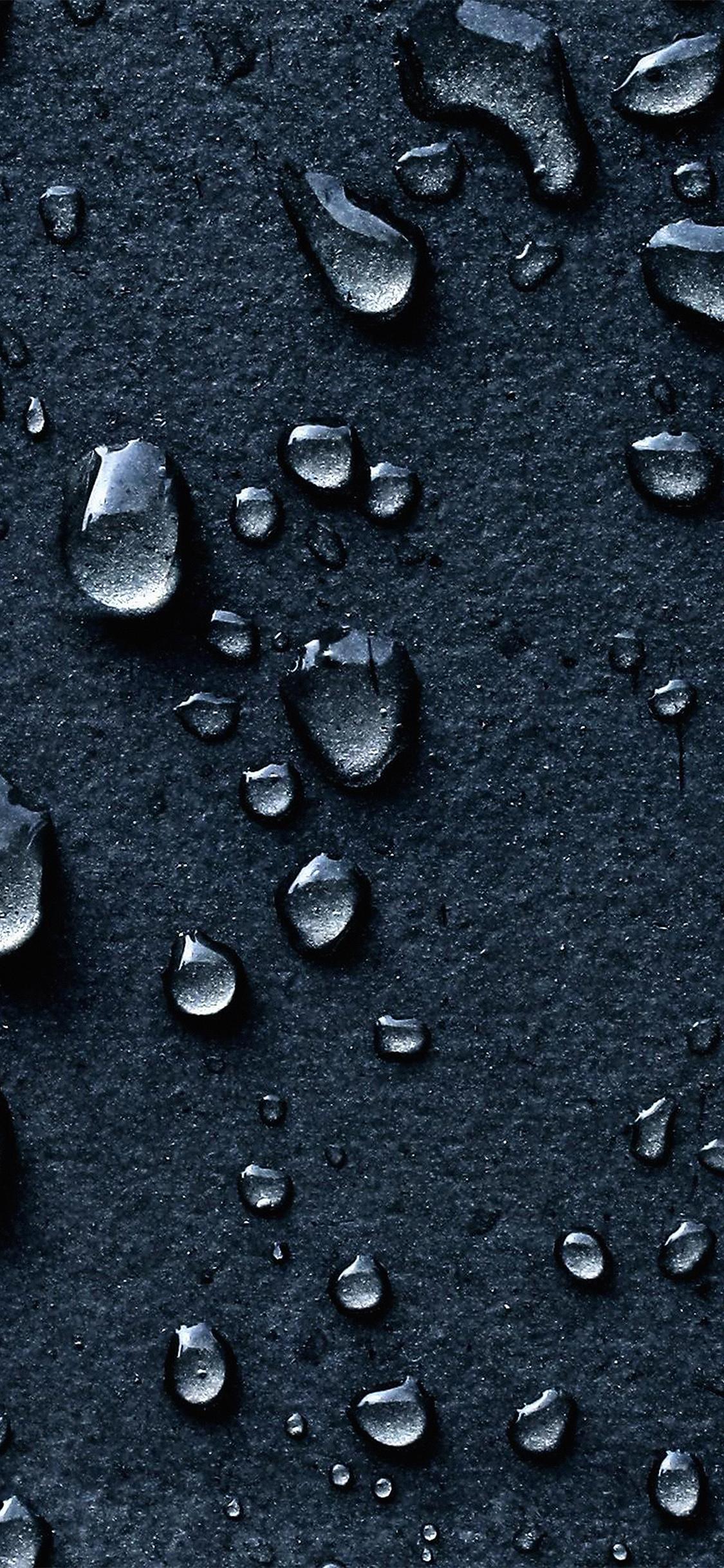 1125x2436 iPhone X wallpaper. drops of rain blue nature texture pattern