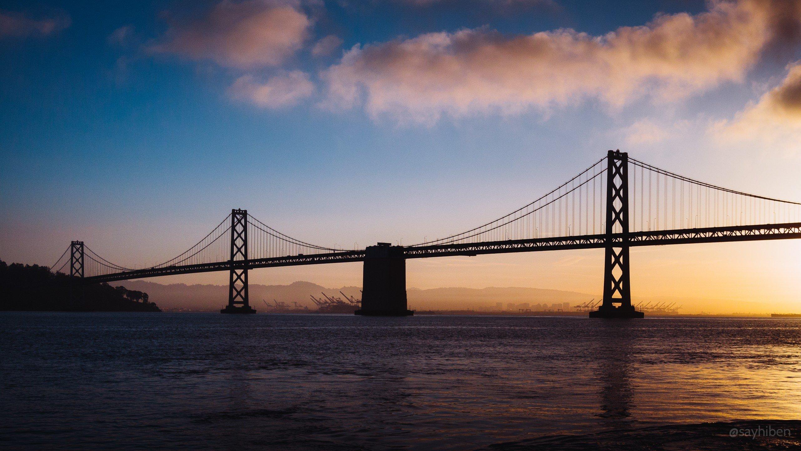 2560x1440 San Francisco, Bay Bridge, Sunrise, Bridge Wallpaper HD / Desktop and Mobile Background