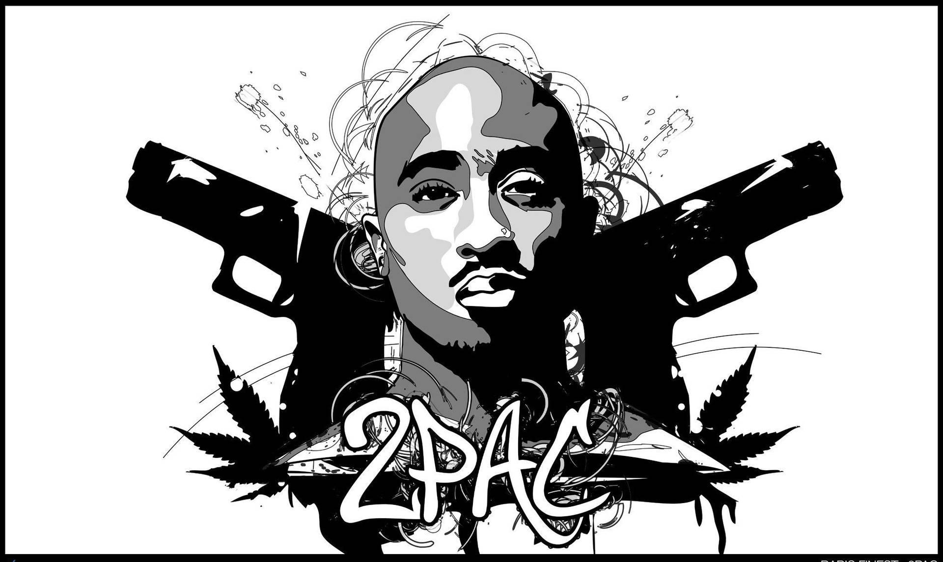 1920x1144 Download Tupac 2pac With Guns Wallpaper