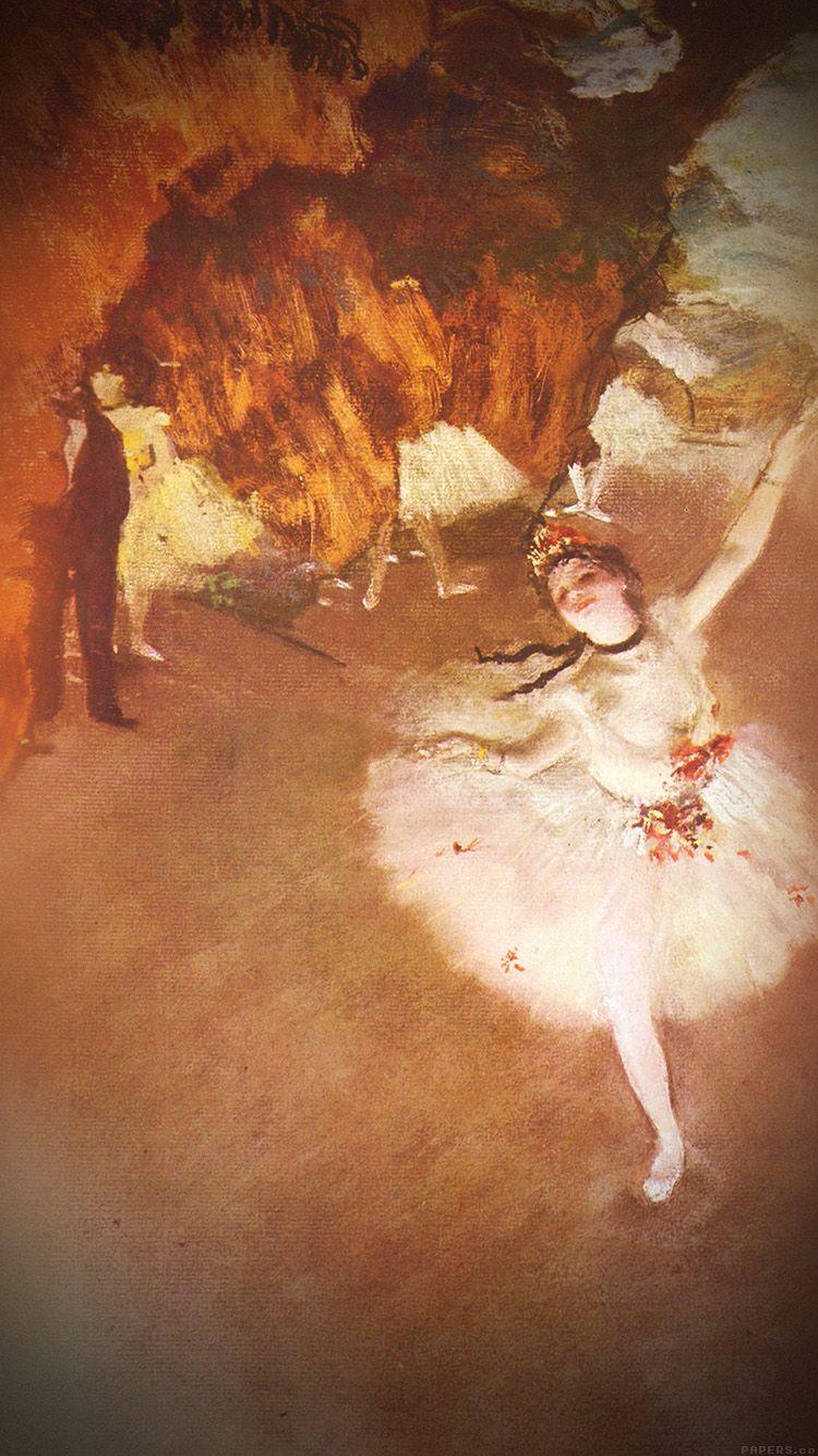 750x1334 iPhonePapers degas ballerina classic painting art illust