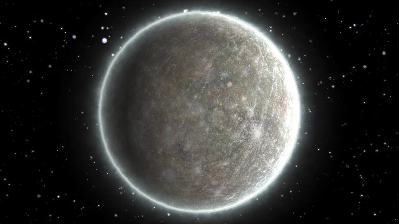 1280x720 Beautiful View of Planet Mercury from Space Timelapse and Stars 4K Background VJ Video Effect