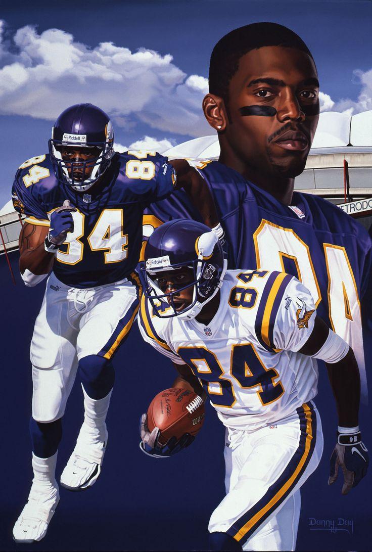 736x1092 Randy Moss, Vikings oil on canvas 32x22 inches by Danny Day. Minnesota vikings football, Nfl vikings, Vikings football
