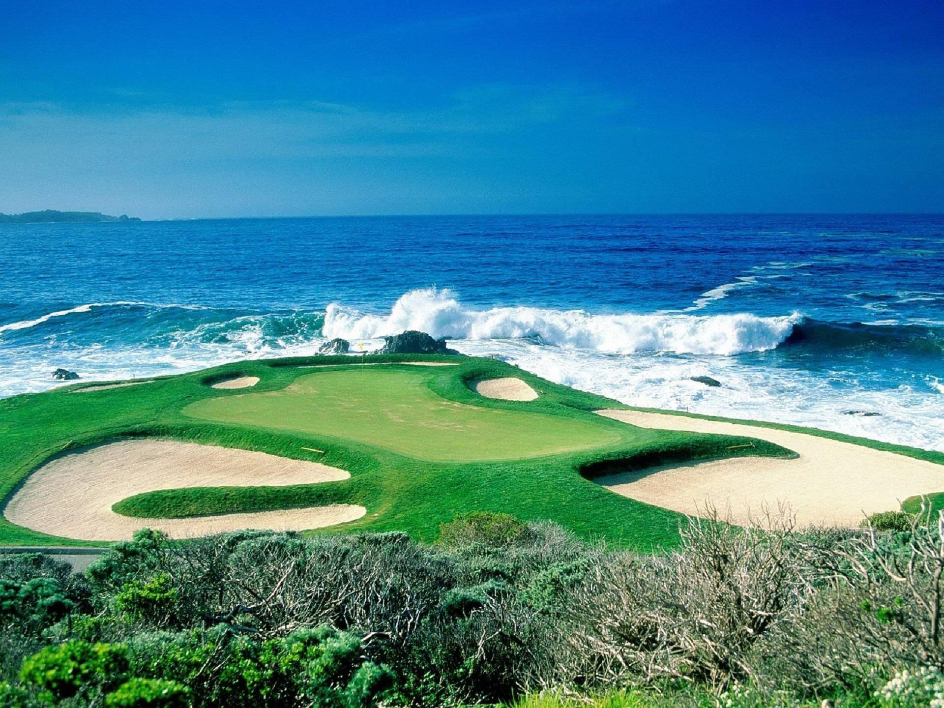 1920x1440 Download 4k Golf Course Ocean Wallpaper