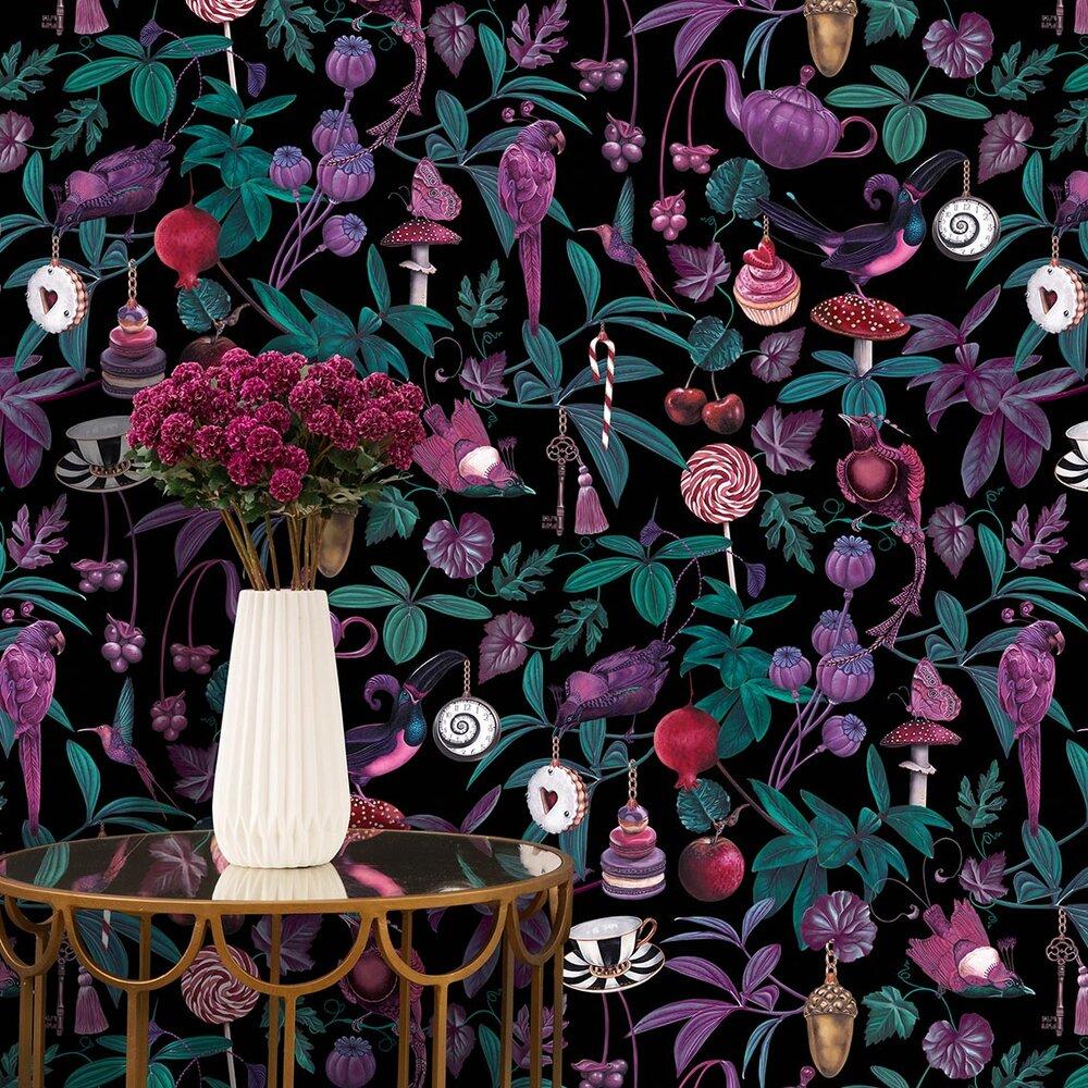 1000x1000 Funky Botanical Print. Birds. Nature. Witch & Watchman Belladonna Wallpaper