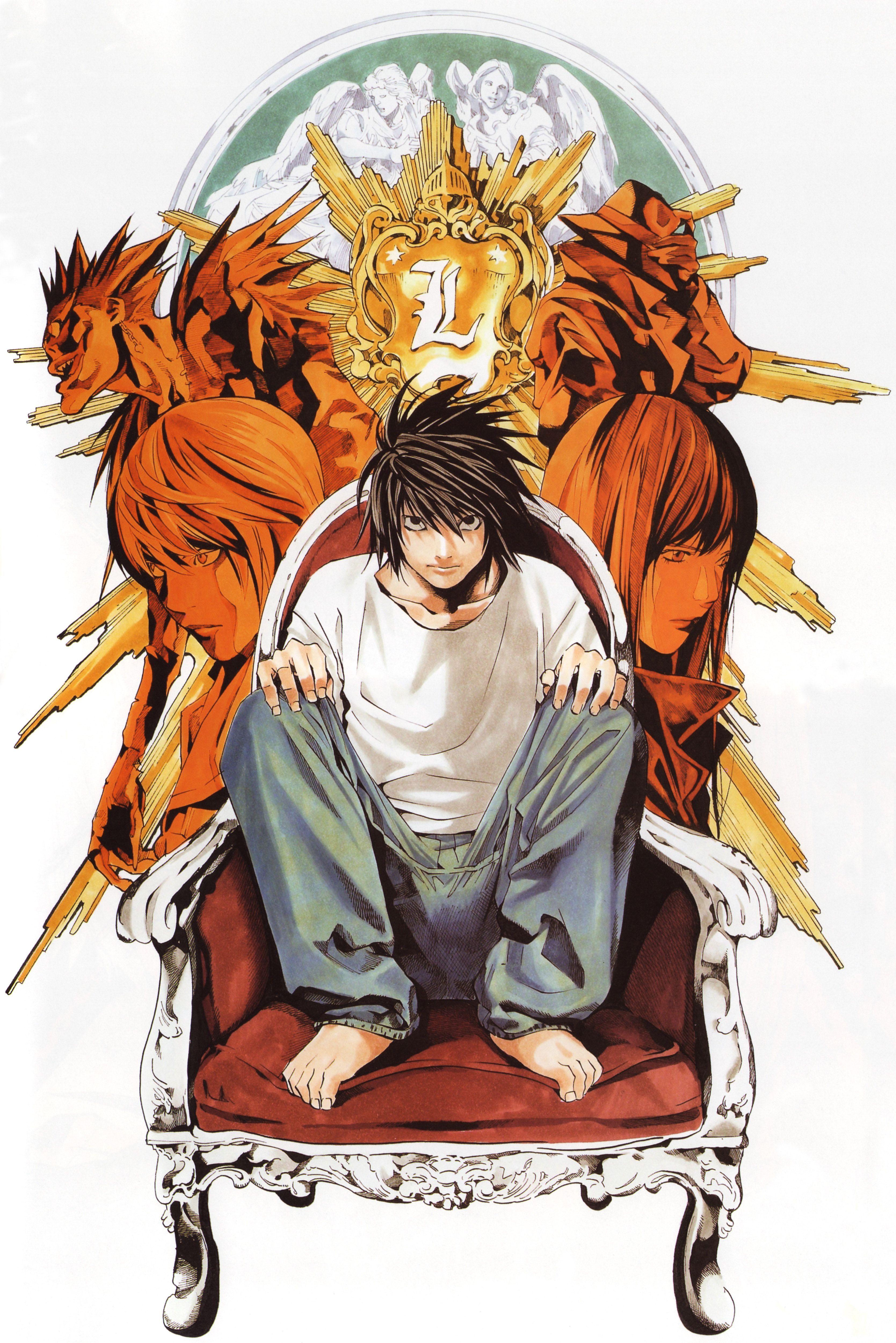 3337x5000 L Death Note iPhone Wallpaper Beautiful Ryuk Wallpaper and Scan