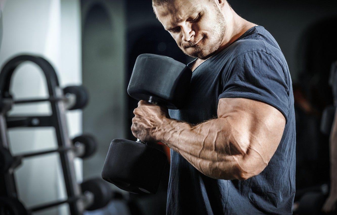 1332x850 Wallpaper gym, dumbbell, bodybuilder image for desktop, section