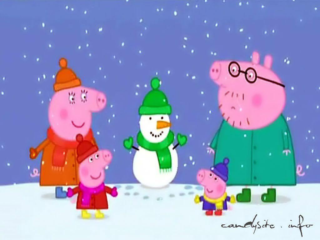 1024x768 Peppa Pig Christmas Wallpaper
