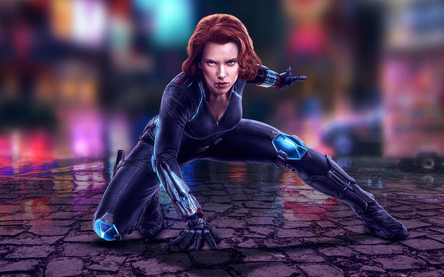 1440x900 Black Widow 4K HD Wallpaper