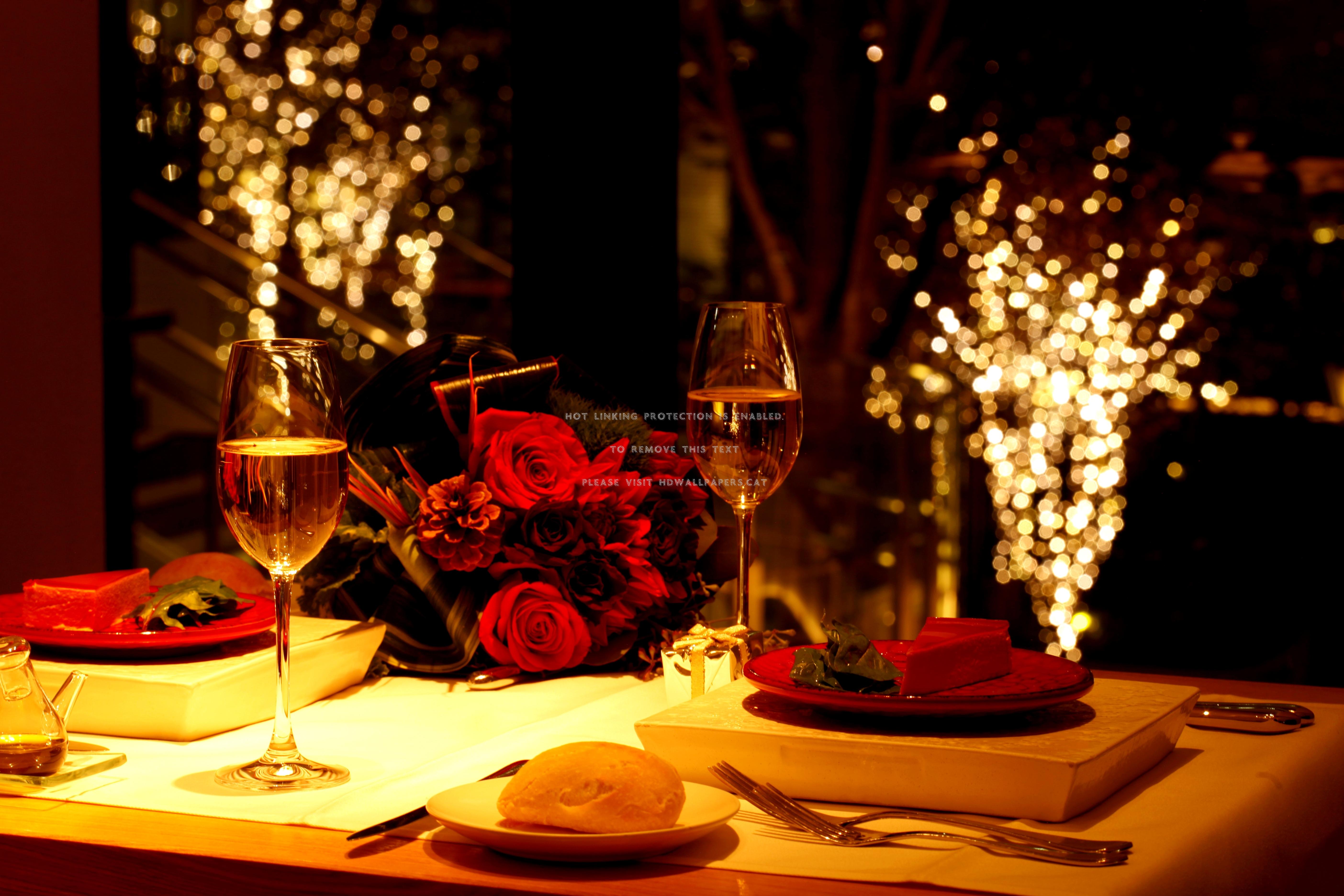 5616x3744 Candle Light Dinner Wallpaper